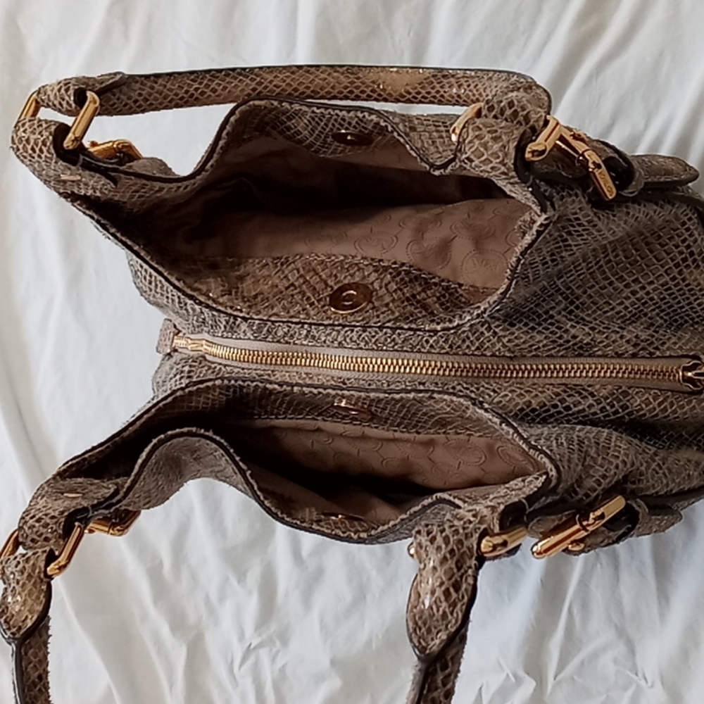 Michael Kors Snake Patterned Leather Purse - Picture 6 of 14